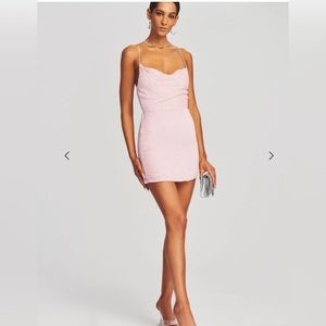 Retrofete Pink Sequin Cocktail Dress, Size M